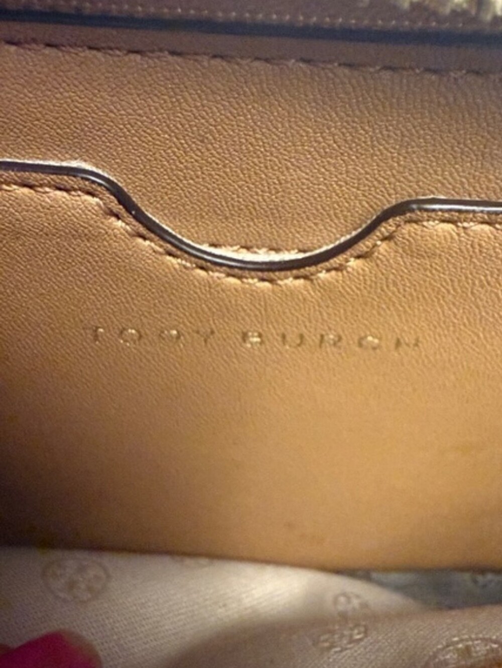 Tory Burch Metallic Gold Zip-Around Wallet EUC - Picture 7 of 7